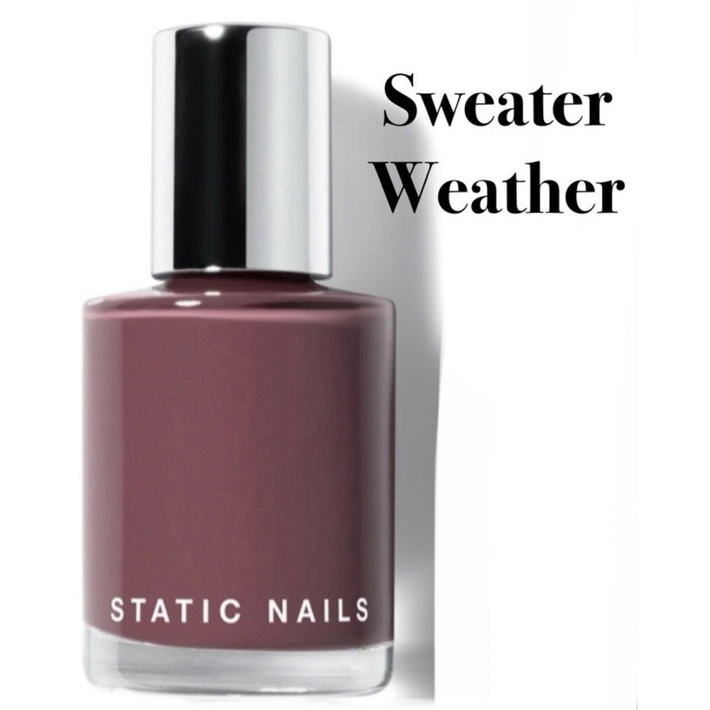 Static Nails Liquid‎ Glass Nail Lacquer Full Coverage 12ml .41oz SWEATER WEATHER